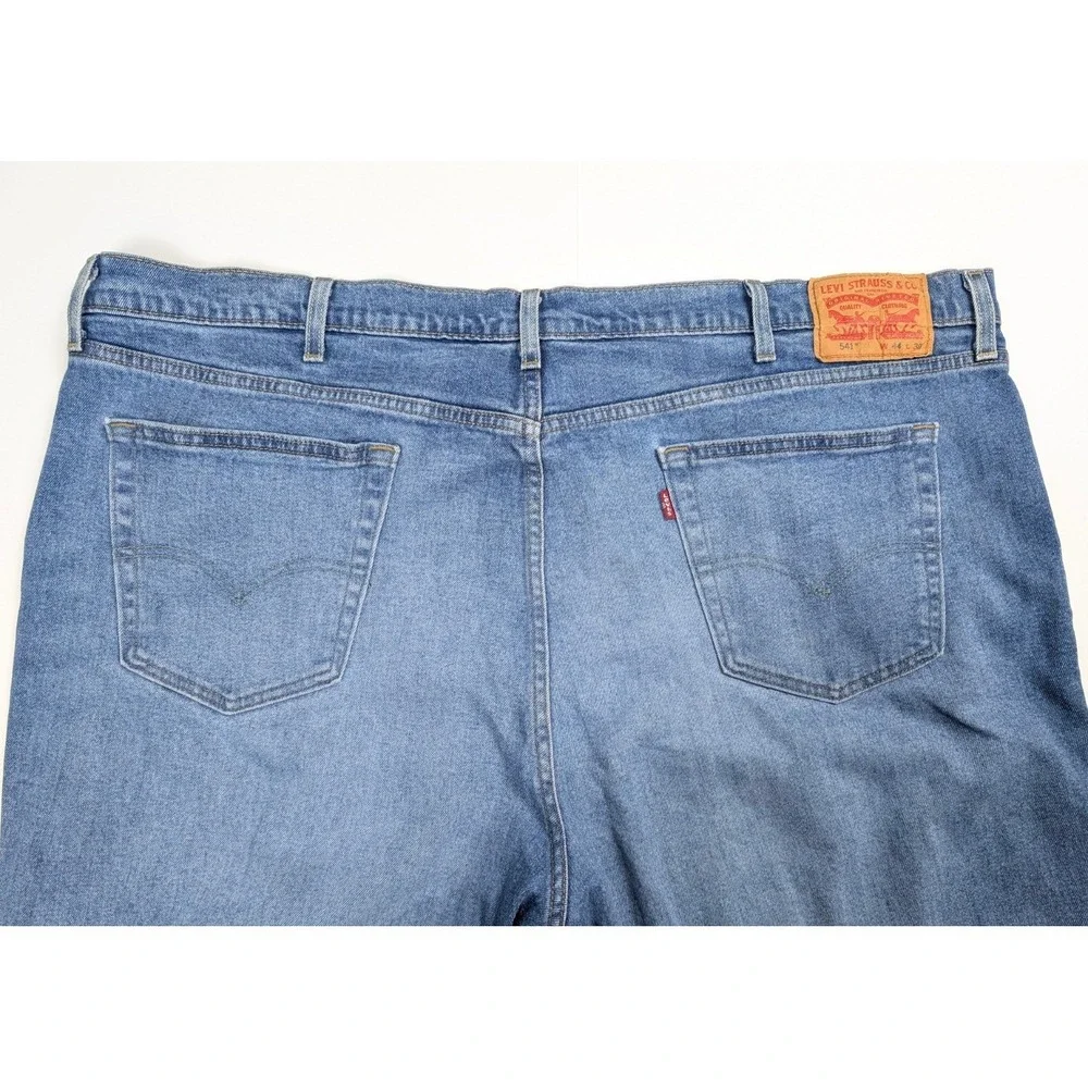 Levi's 541 Athletic Tapered Fit‎ Blue Denim Jeans Mens 44x30
